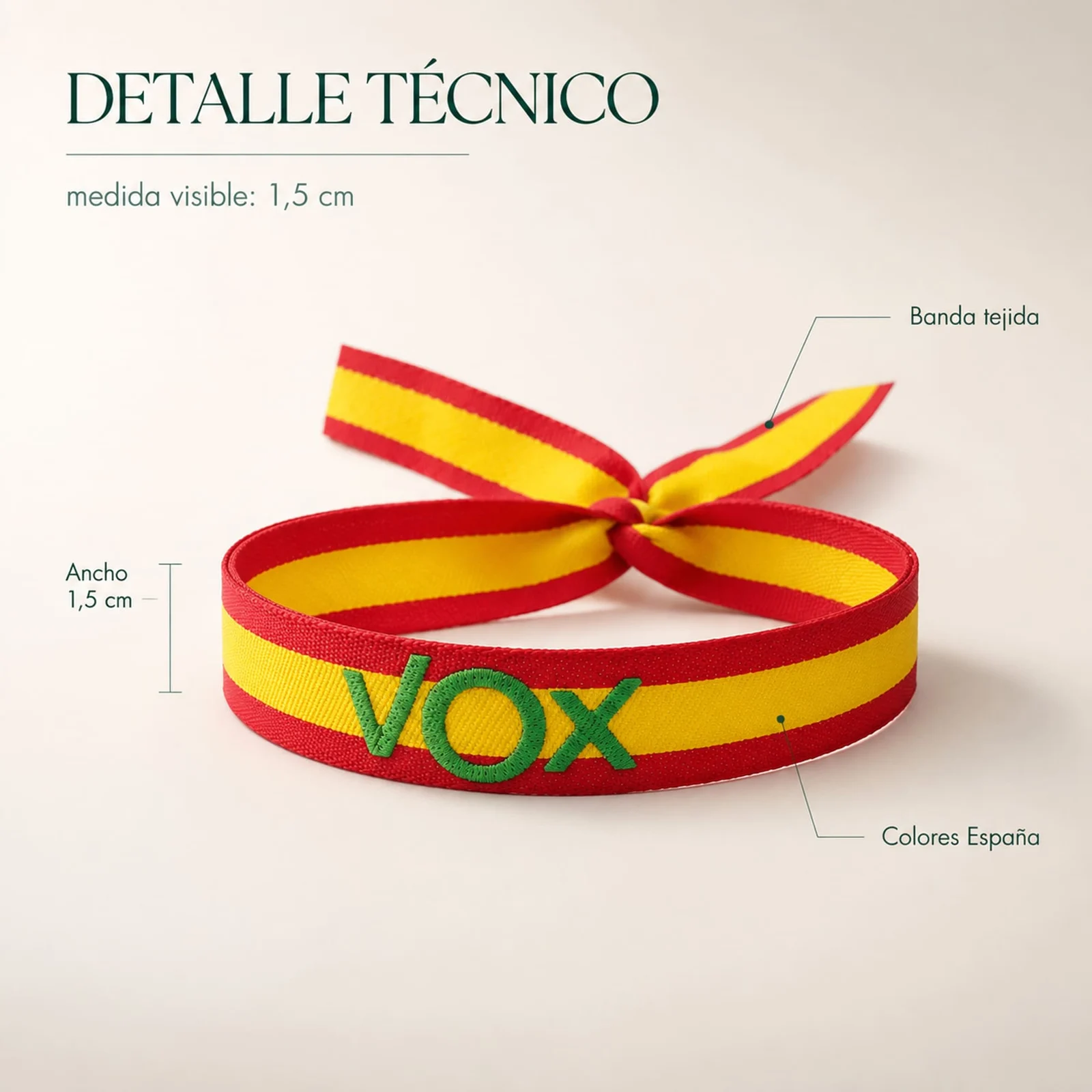 PULSERA VOX ESPAÑA TEJIDO