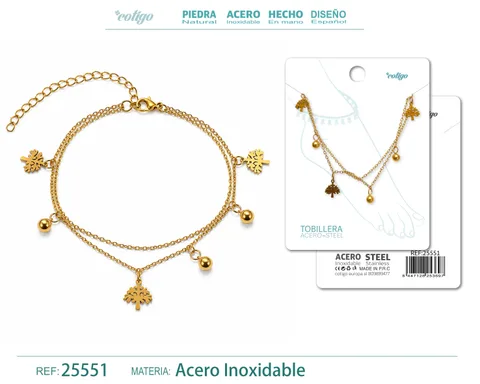Tobillera Acero Inoxidable