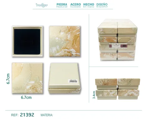 CAJA DE REGALO PARA JOYAS 6.7X6.7X3.4CM