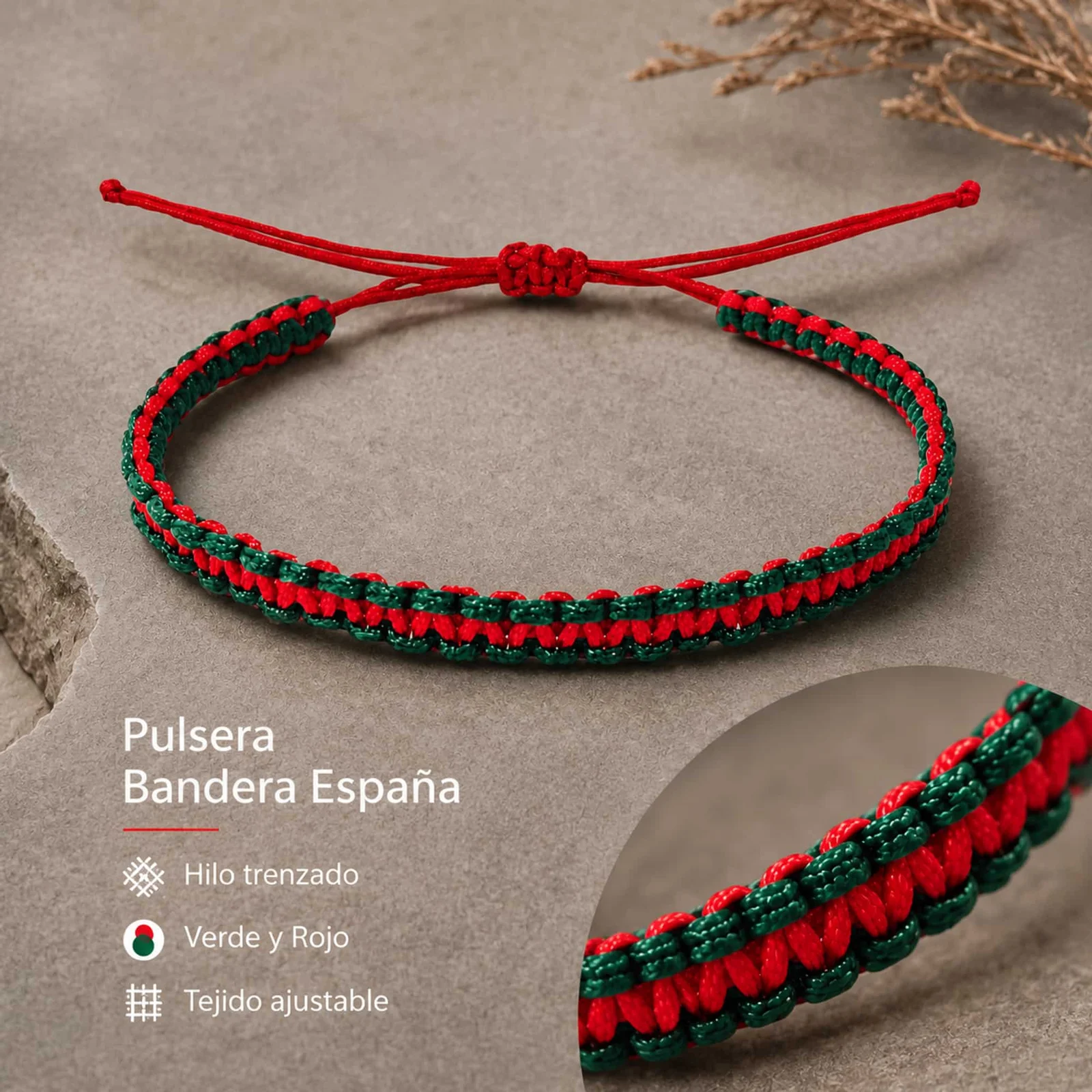 PULSERA BANDERA ESPAÑA VERDE