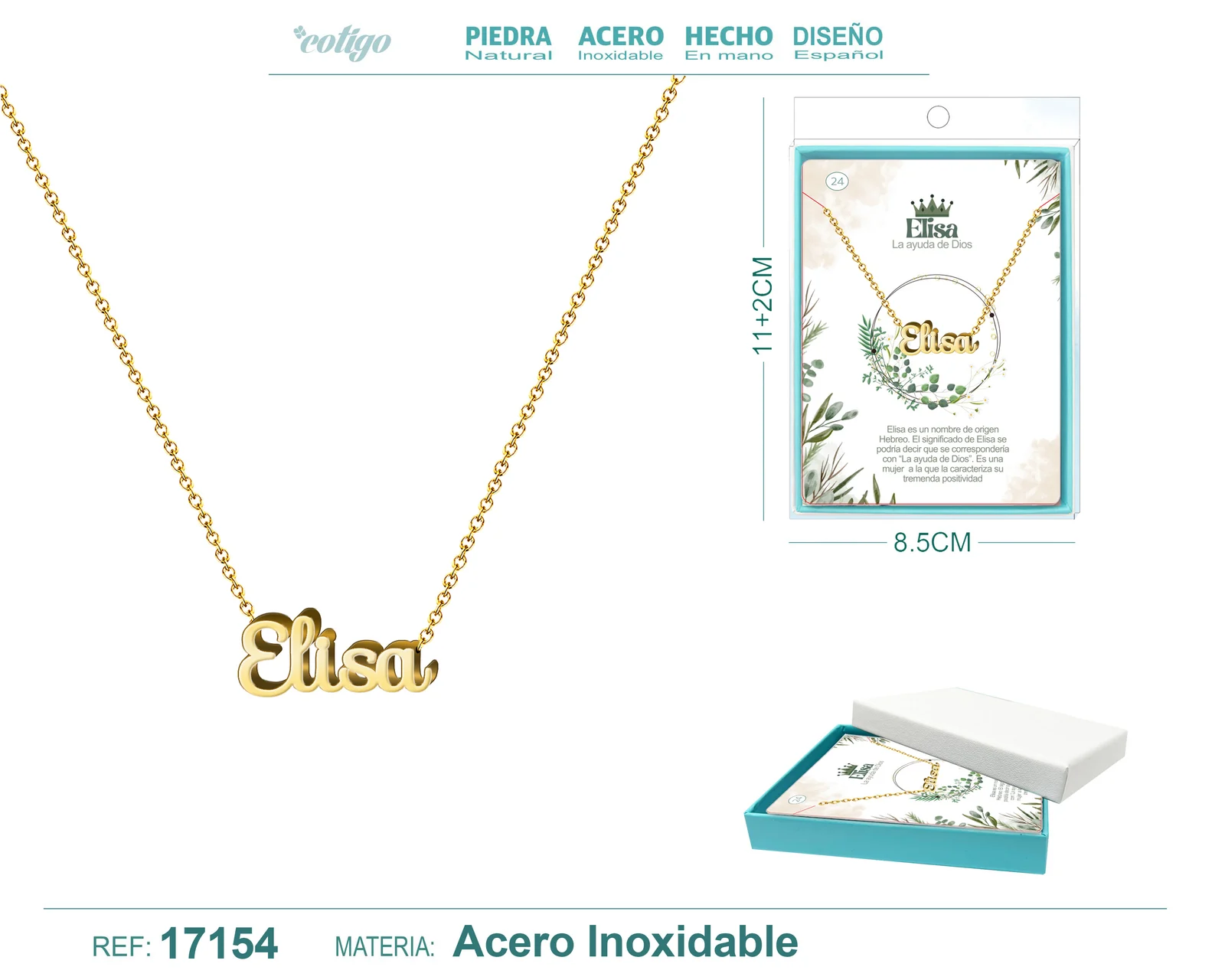 COLLAR ELISA ACERO COLOR DORADO