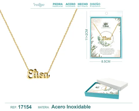 COLLAR ELISA ACERO COLOR DORADO