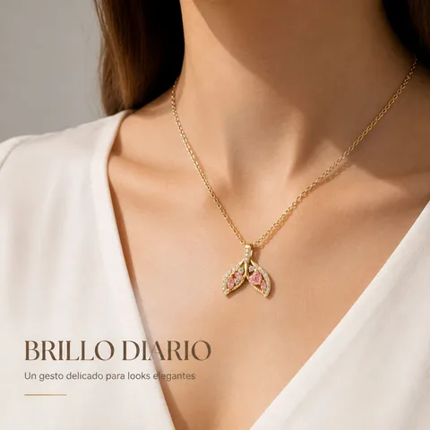 COLGANTE CHAPADO ORO 14K CON CIRCONITA