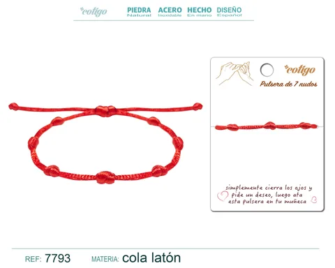 PULSERA 7 NUDOS DE COLA RATON