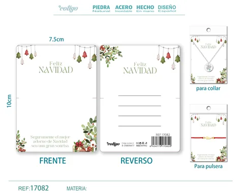 TARJETA DE NAVIDAD PARA BISUTERIA