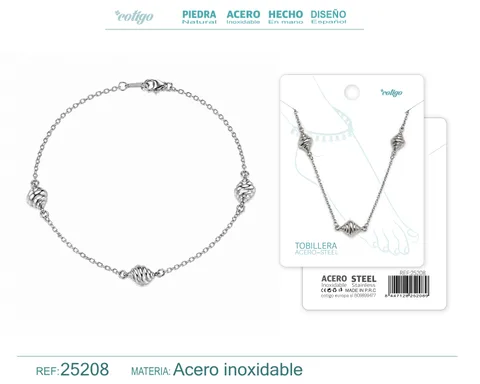 TOBILLERA ACERO INOXIDABLE