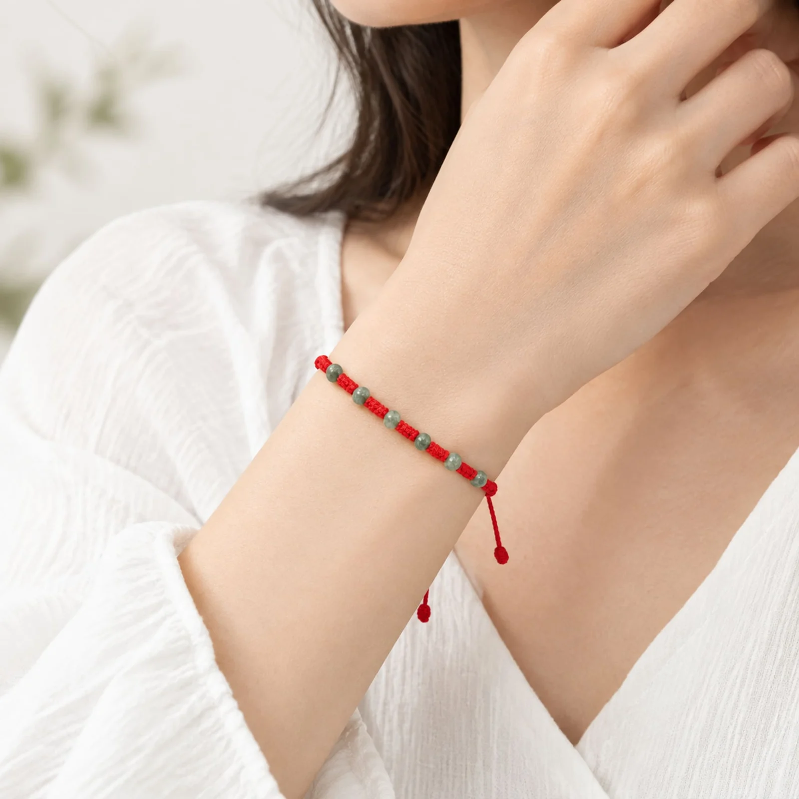PULSERA 7 NUDOS CON  ÁGATA DE MUSGO 4MM