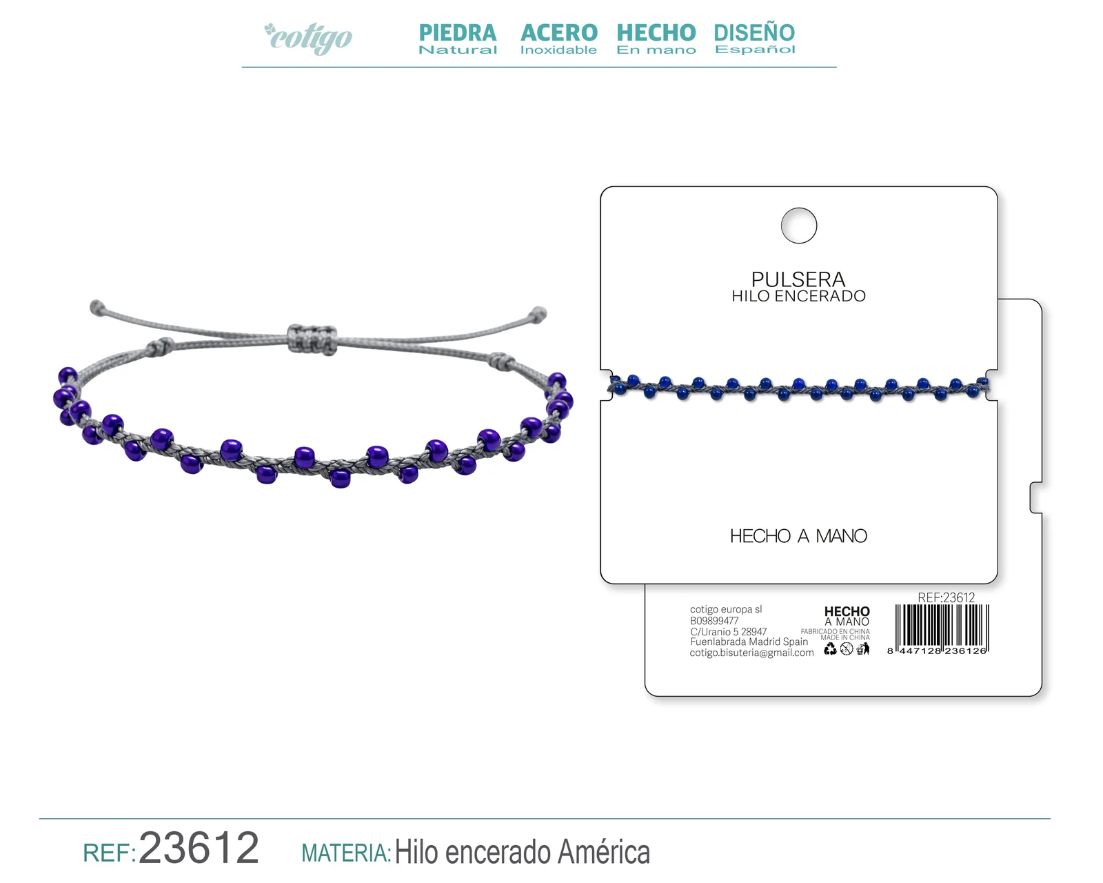 PULSERA HILO ENCERADO