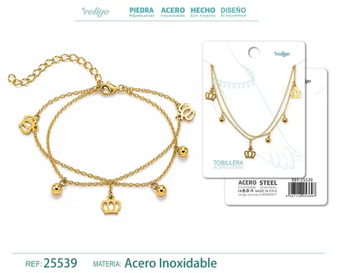 Tobillera Acero Inoxidable