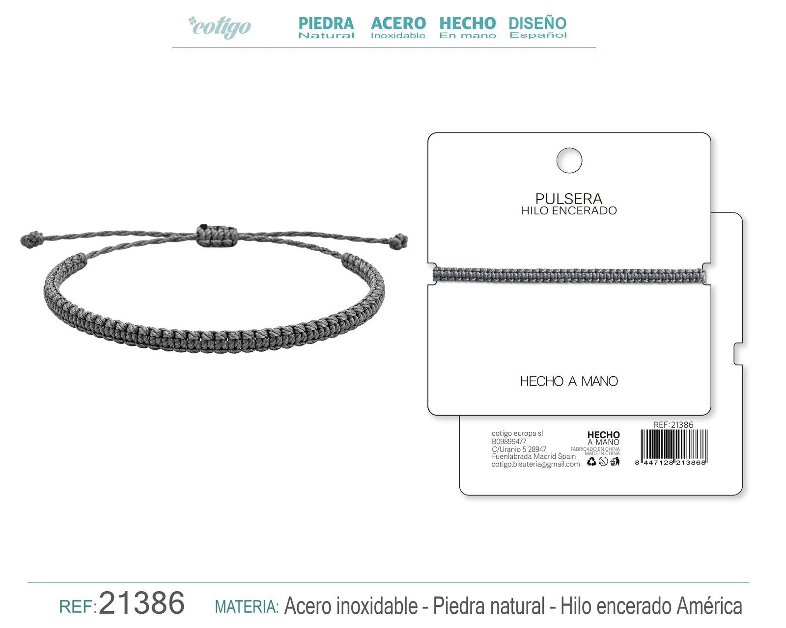 PULSERA HILO ENCERADO