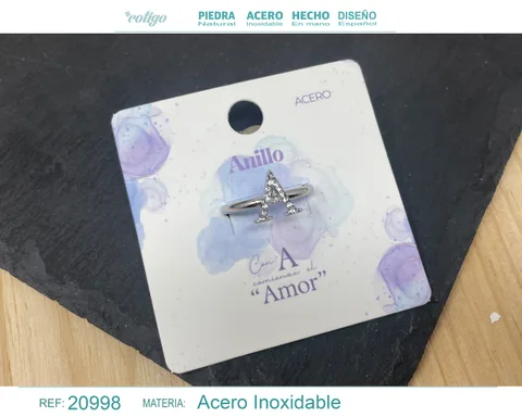 ANILLO A ACERO COLOR PLATEADO
