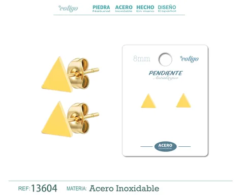 PENDIENTE ACERO COLOR DORADO