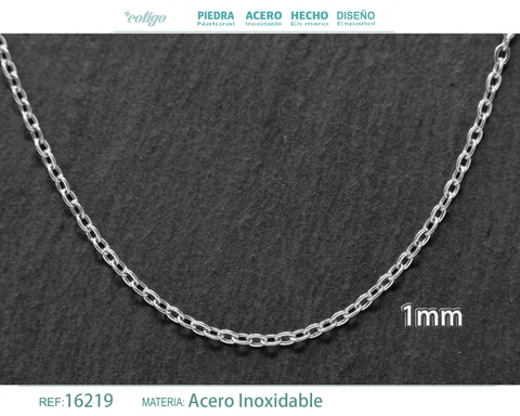COLLAR DE CADENA ACERO PLATEADO