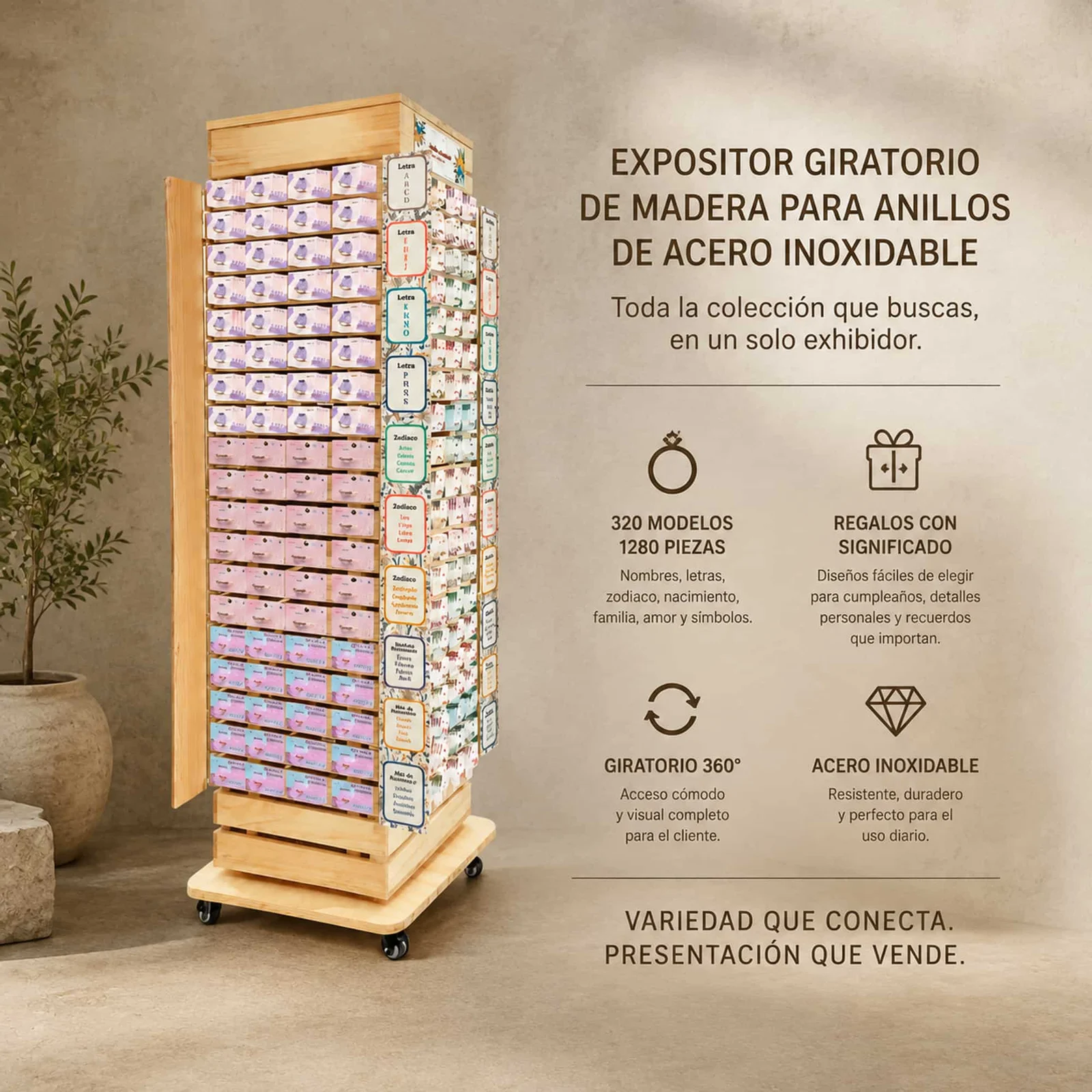 Expositor de Anillo nombre,letra…