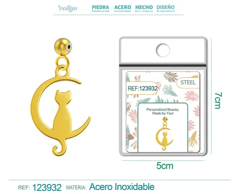 CHARM ACERO INOXIDABLE COLOR DORADO -CON BOLA DE GOMA