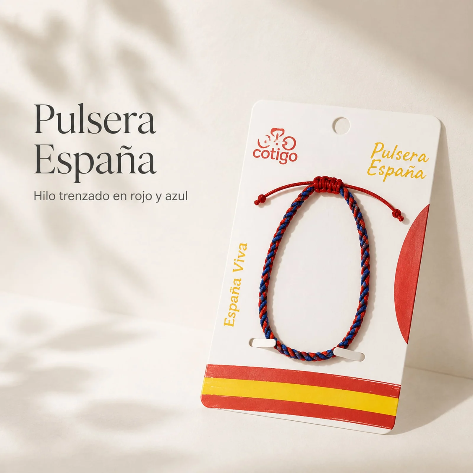 PULSERA BANDERA ESPAÑA AZUL