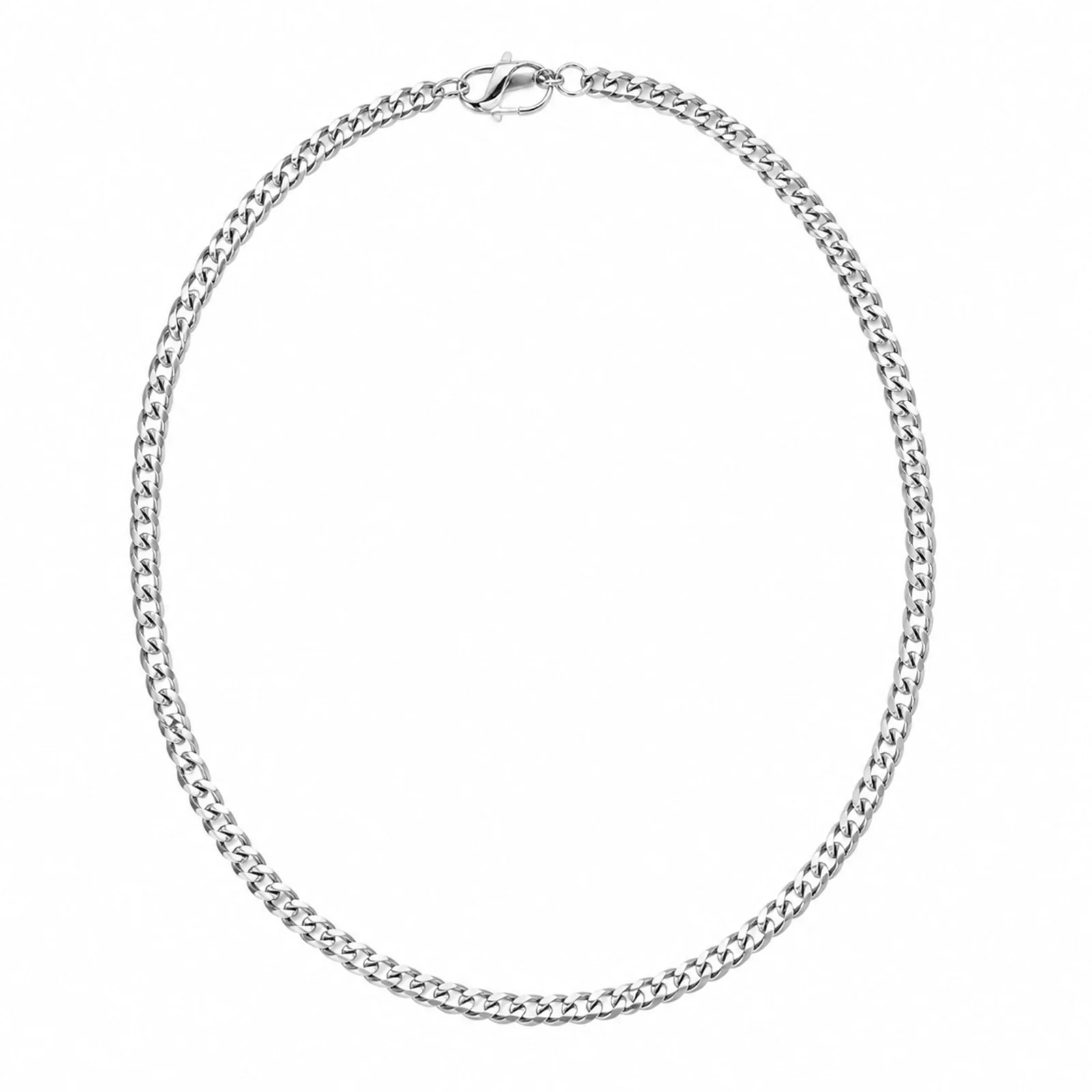 COLLAR DE CADENA ACERO PLATEADO