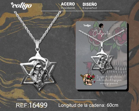 COLGANE HOMBRE ACERO COLOR PLATEADO