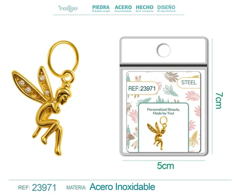 CHARM DE COBRE CHAPADO ORO 14K CON CIRCONITA