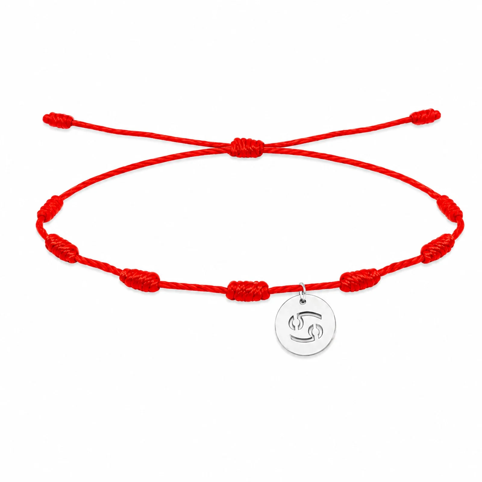 PULSERA 7 NUDOS CON CÁNCER ACERO. COLOR PLATEADO