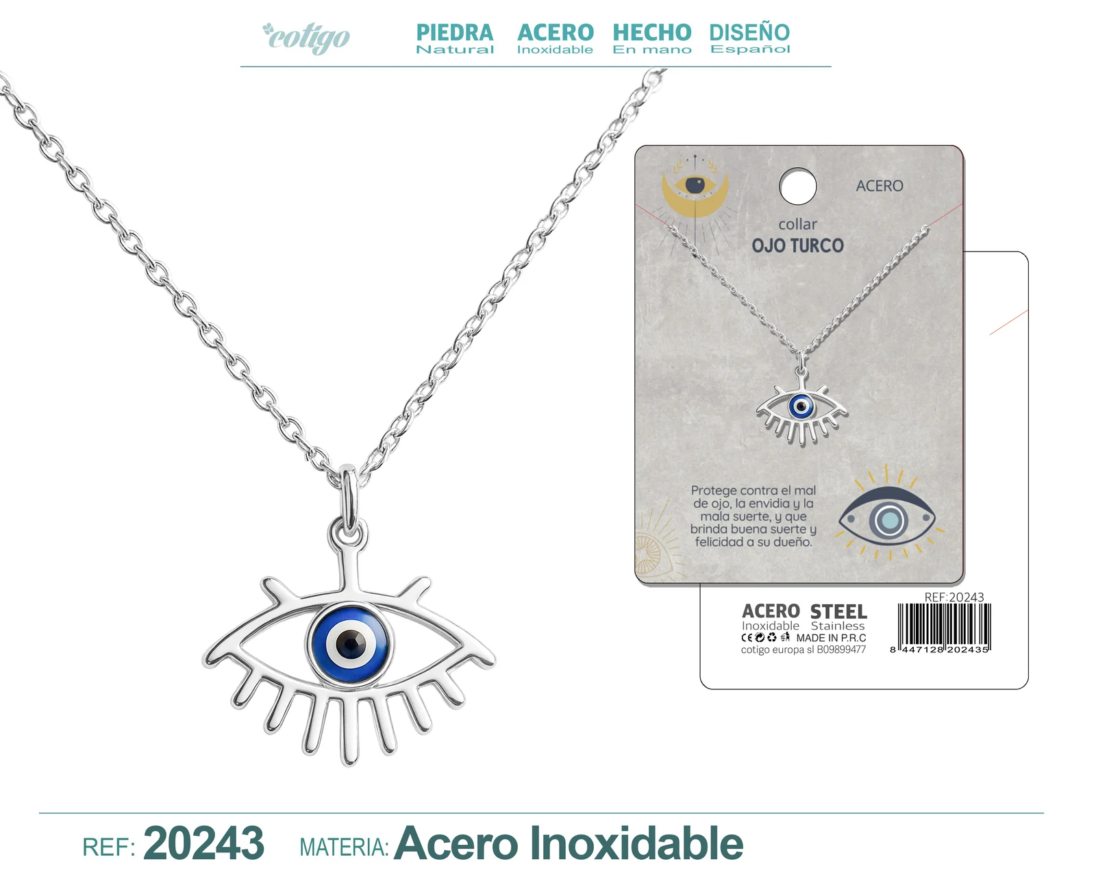 COLLAR OJO TURCO ACERO
