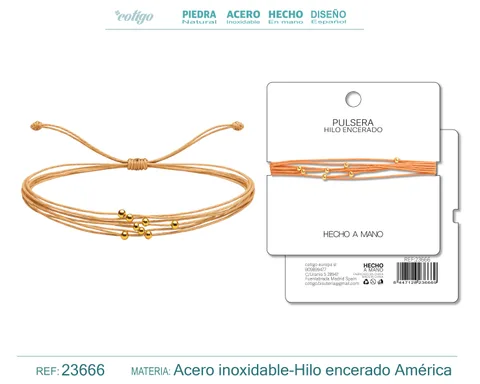PULSERA HILO ENCERADO