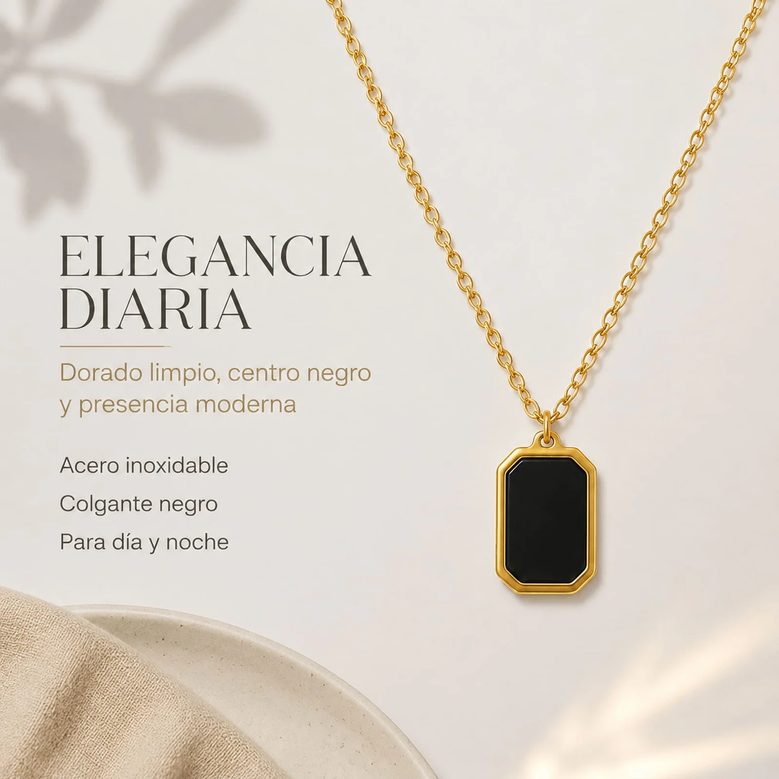 COLLAR ACERO INOXIDABLE CON SOBRE