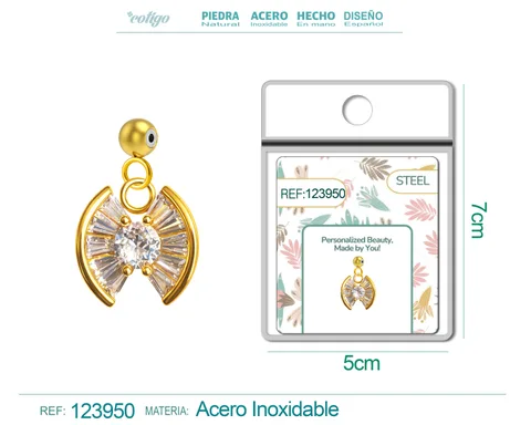 CHARM DE COBRE CHAPADO ORO 14K CON CIRCONITA-CON BOLA DE GOMA