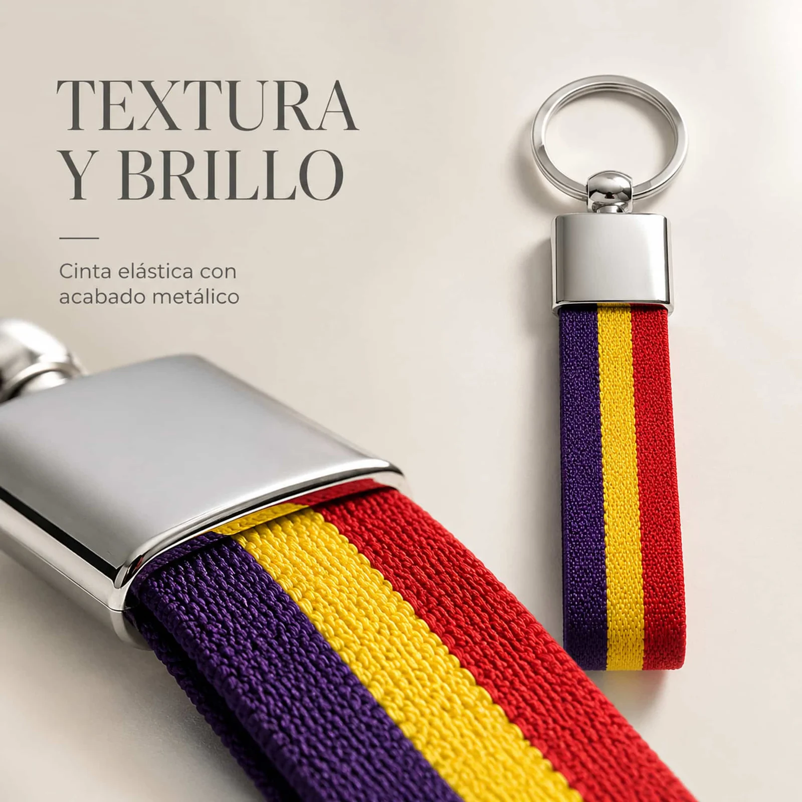 LLAVERO BANDERA ESPAÑA DE CINTA ELÁSTICA