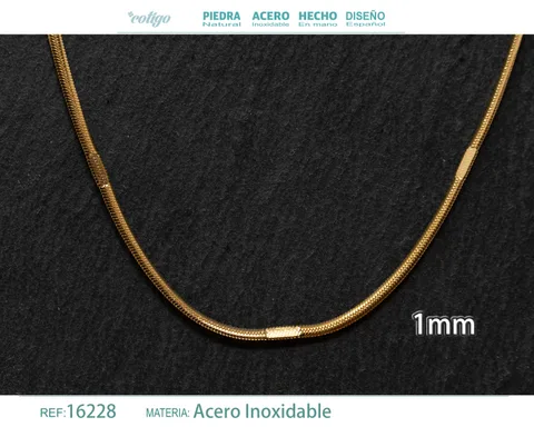 COLLAR DE CADENA ACERO DORADO