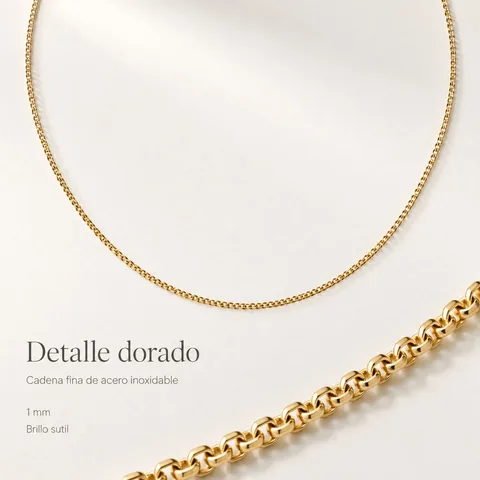 COLLAR DE CADENA ACERO DORADO