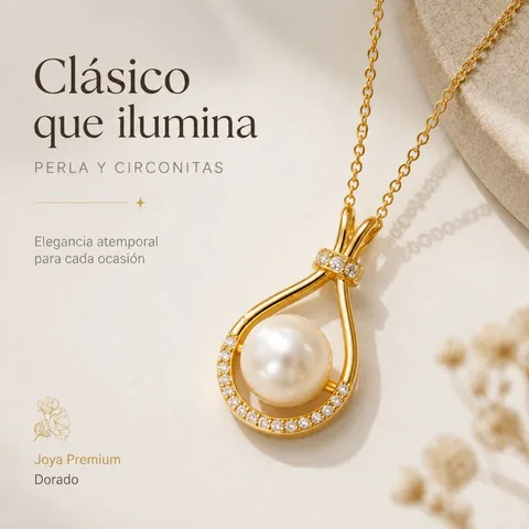 COLGANTE CHAPADO ORO 14K CON CIRCONITA