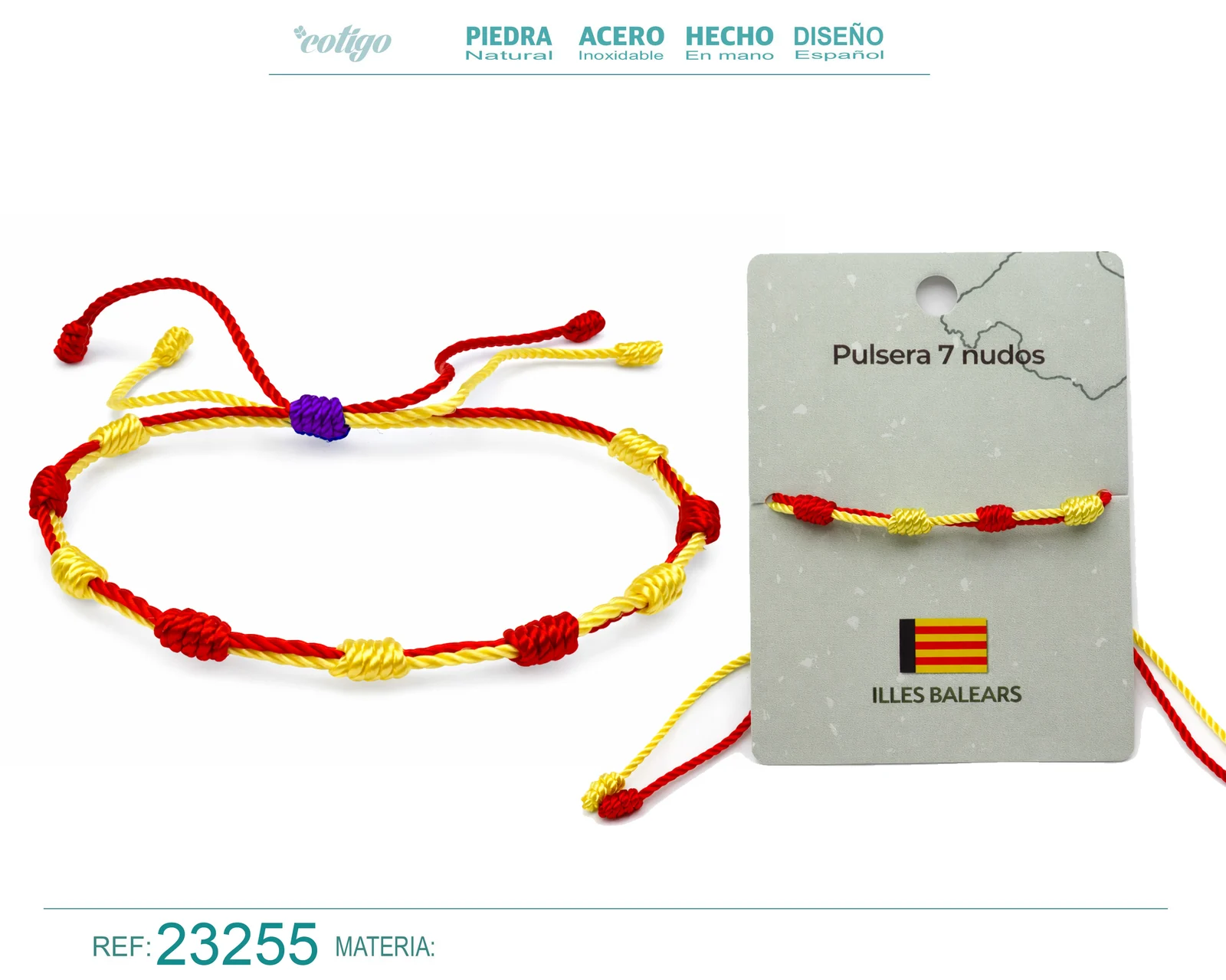 PULSERA 7 NUDOS DE BANDERA DE  ILLES BALEARS