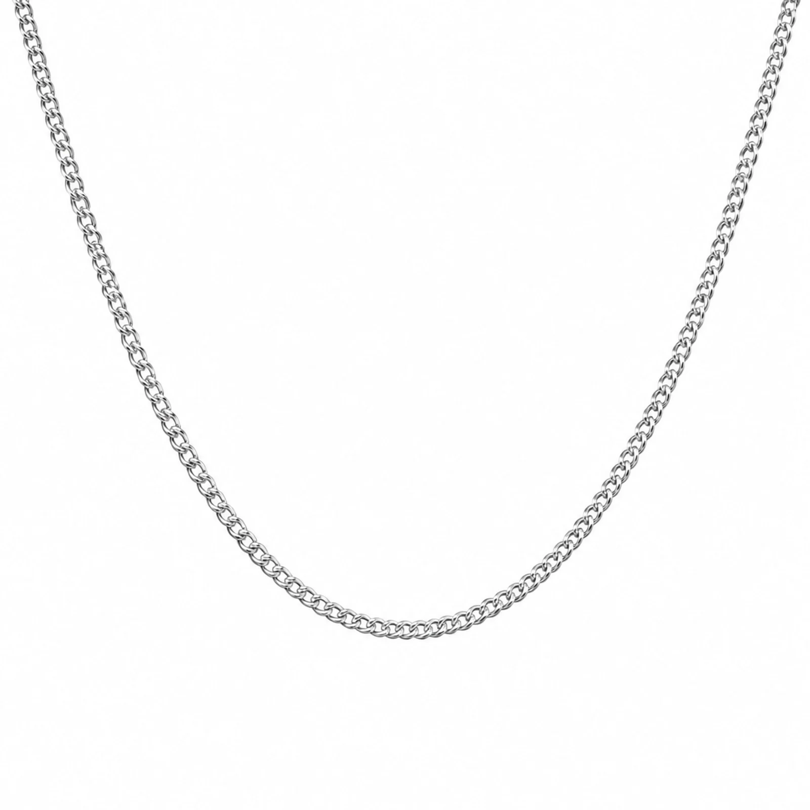 COLLAR DE CADENA ACERO PLATEADO