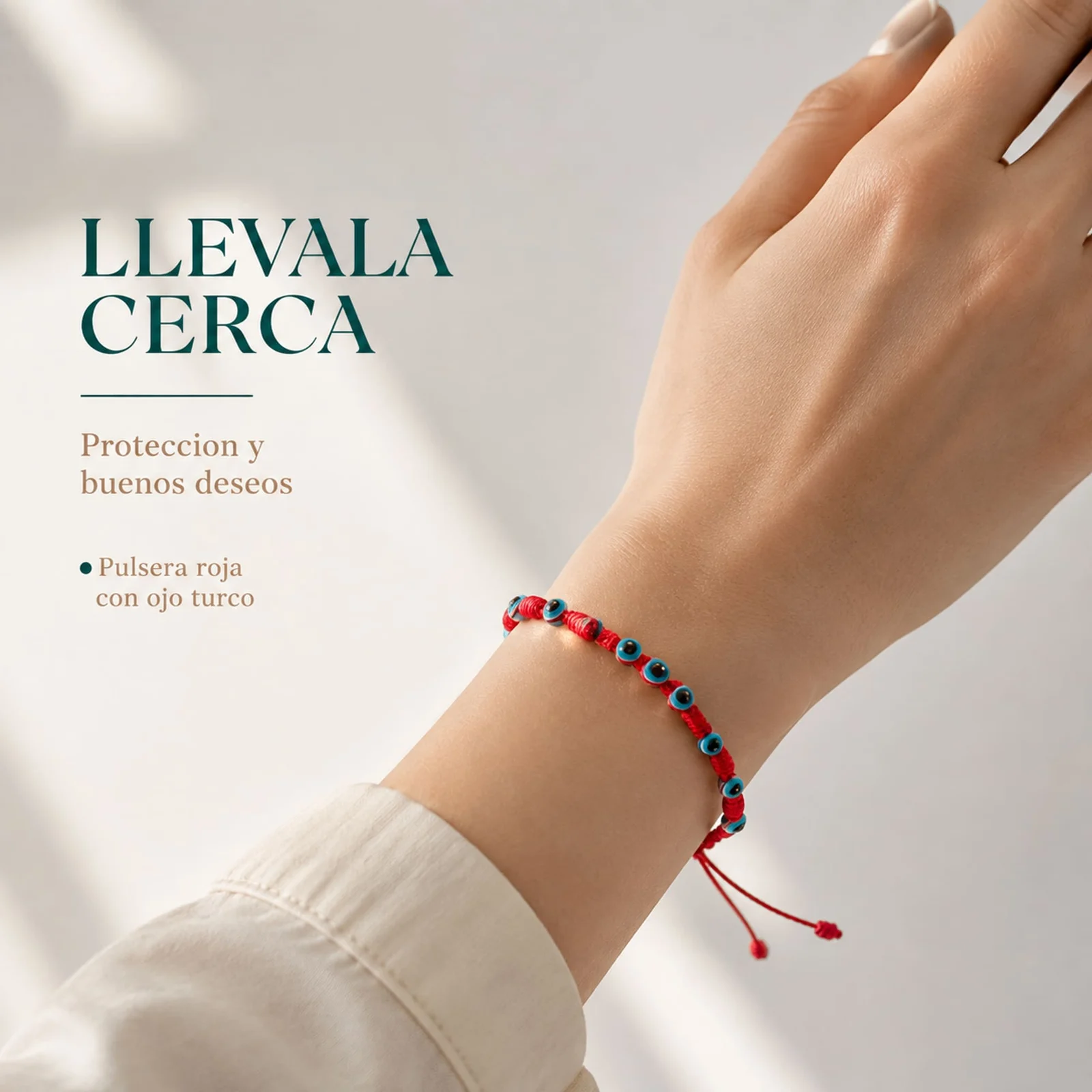 PULSERA 7 NUDOS CON OJO DE TURCO