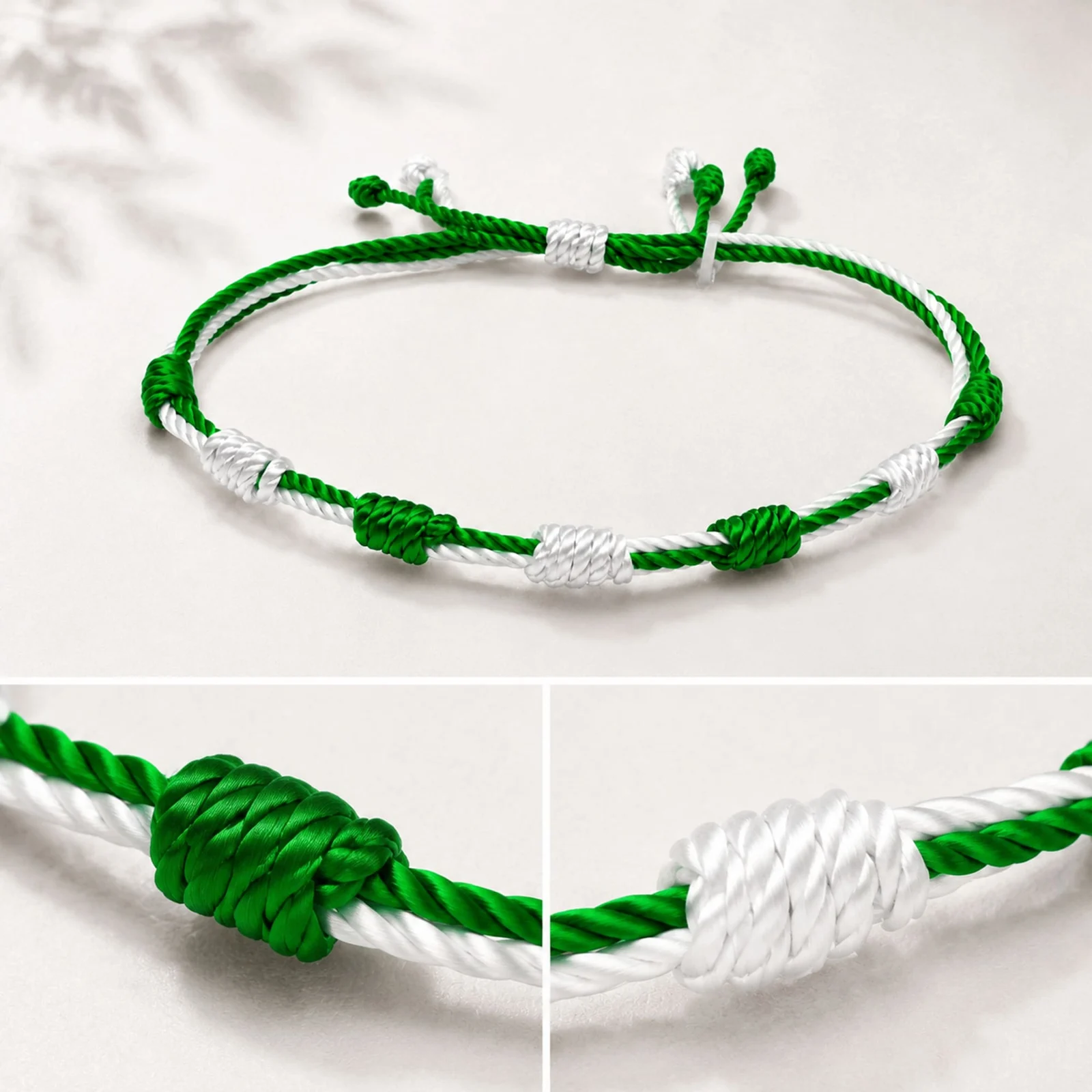 PULSERA 7 NUDOS DE BANDERA DE  ANDALUCÍA