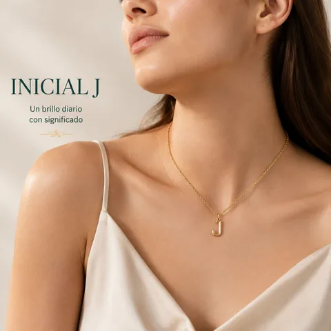 COLLAR INICIAL LETRA J ACERO CON SOBRE