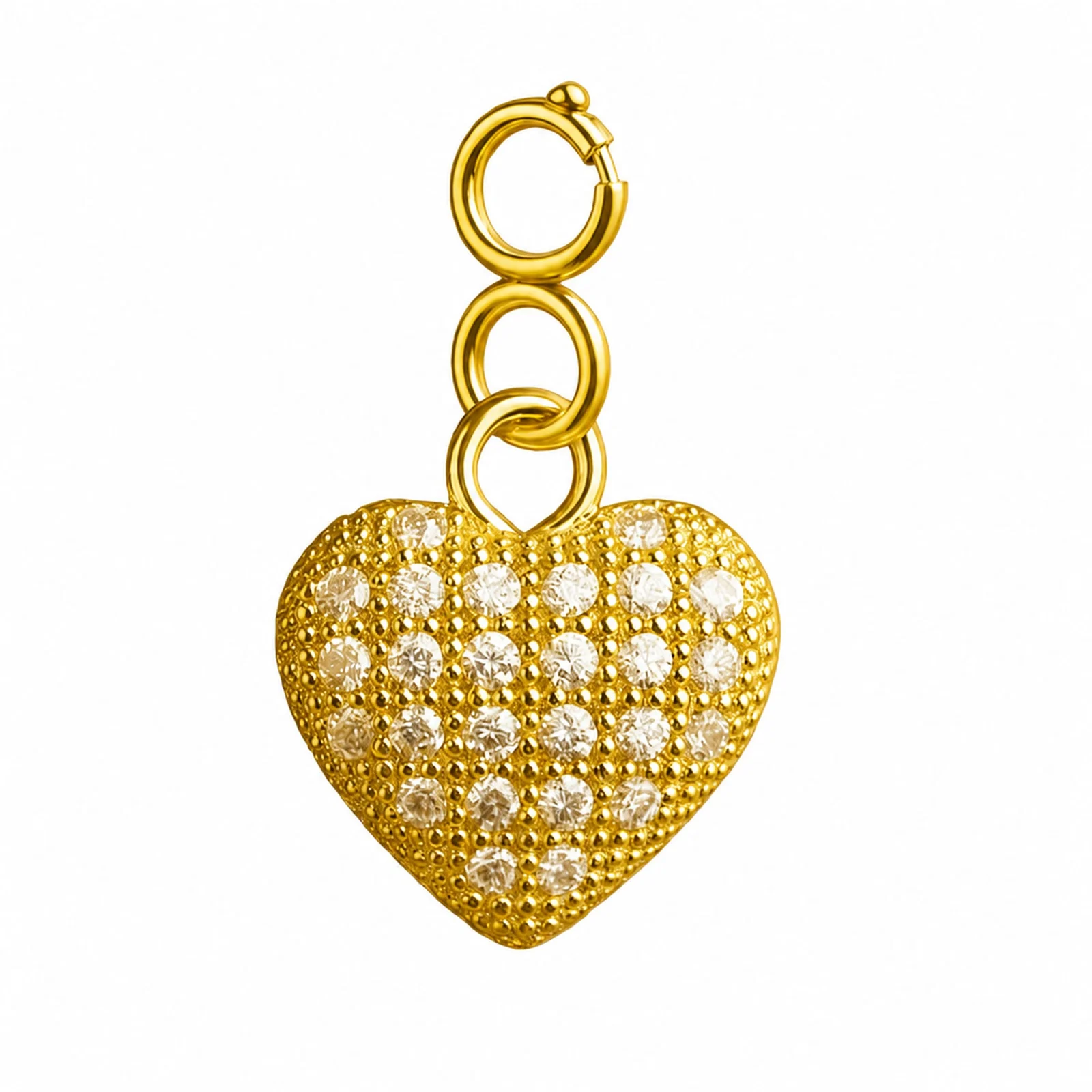 CHARM DE COBRE CHAPADO A ORO 14K CON CIRCONITA-CON CIERRE