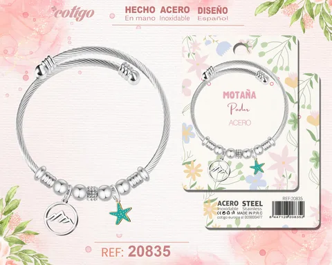 BRAZALETE ACERO CON: MONTAÑA