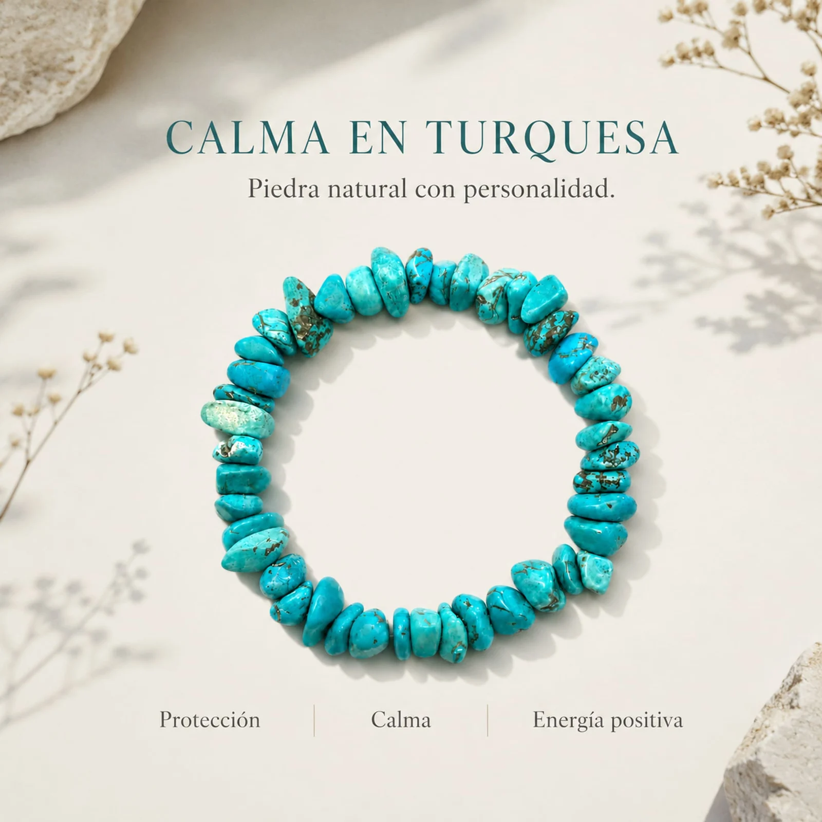 Pulsera Piedra natural Turquesa