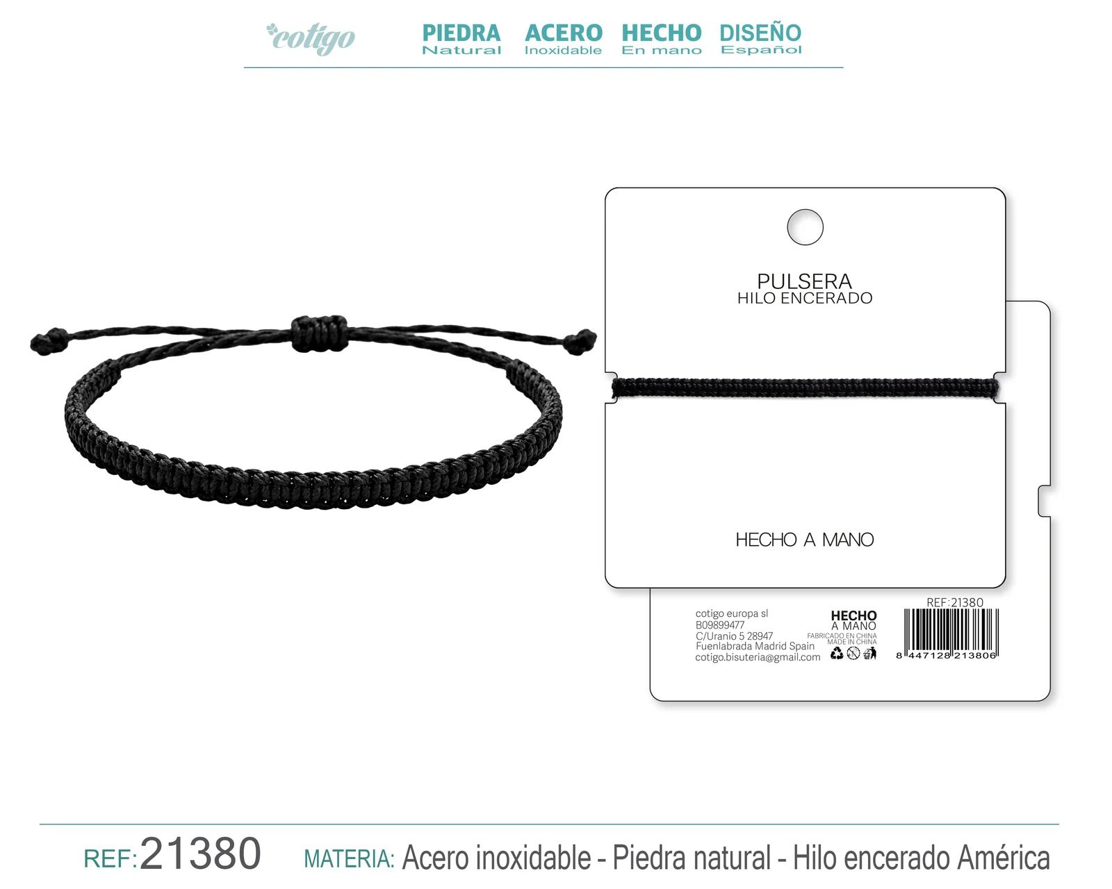 PULSERA HILO ENCERADO