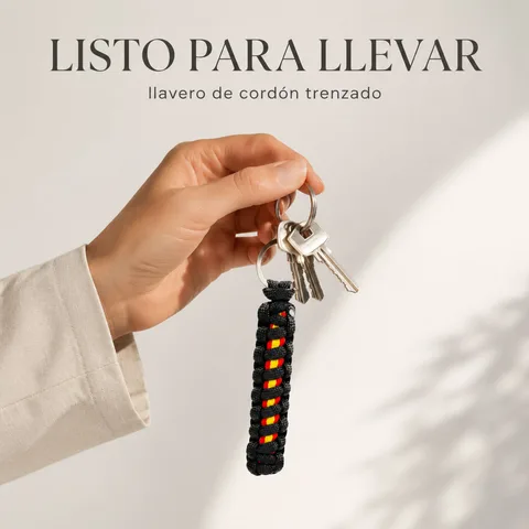 LLAVERO CUERDA CON ARO ACERO