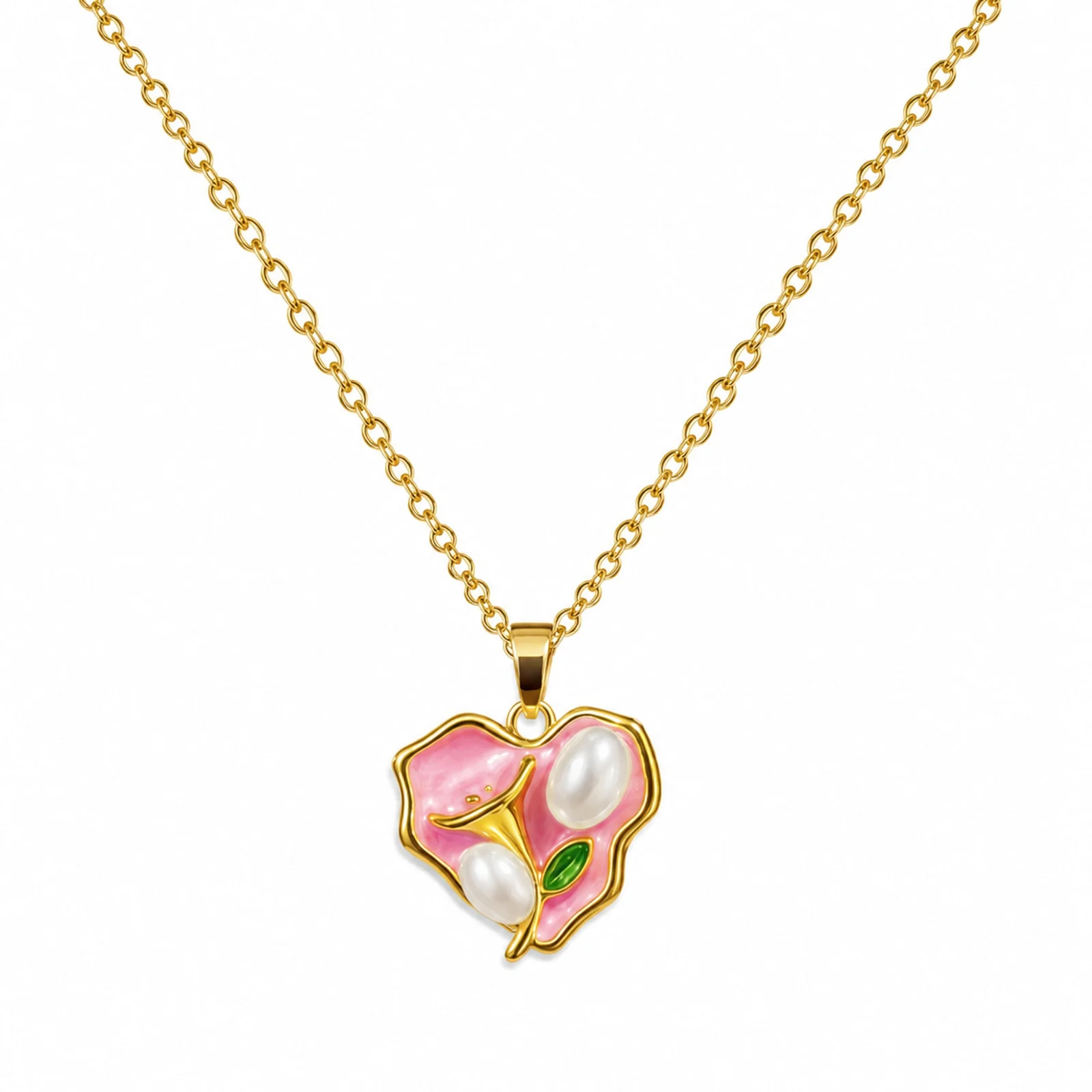COLGANTE CHAPADO ORO 14K CON CIRCONITA
