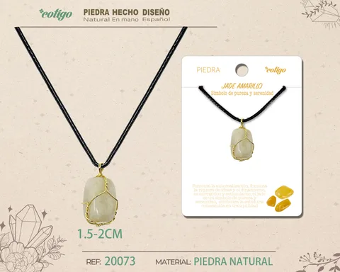 COLGANTE PIEDRA NATURAL- JASPE AMARILLA