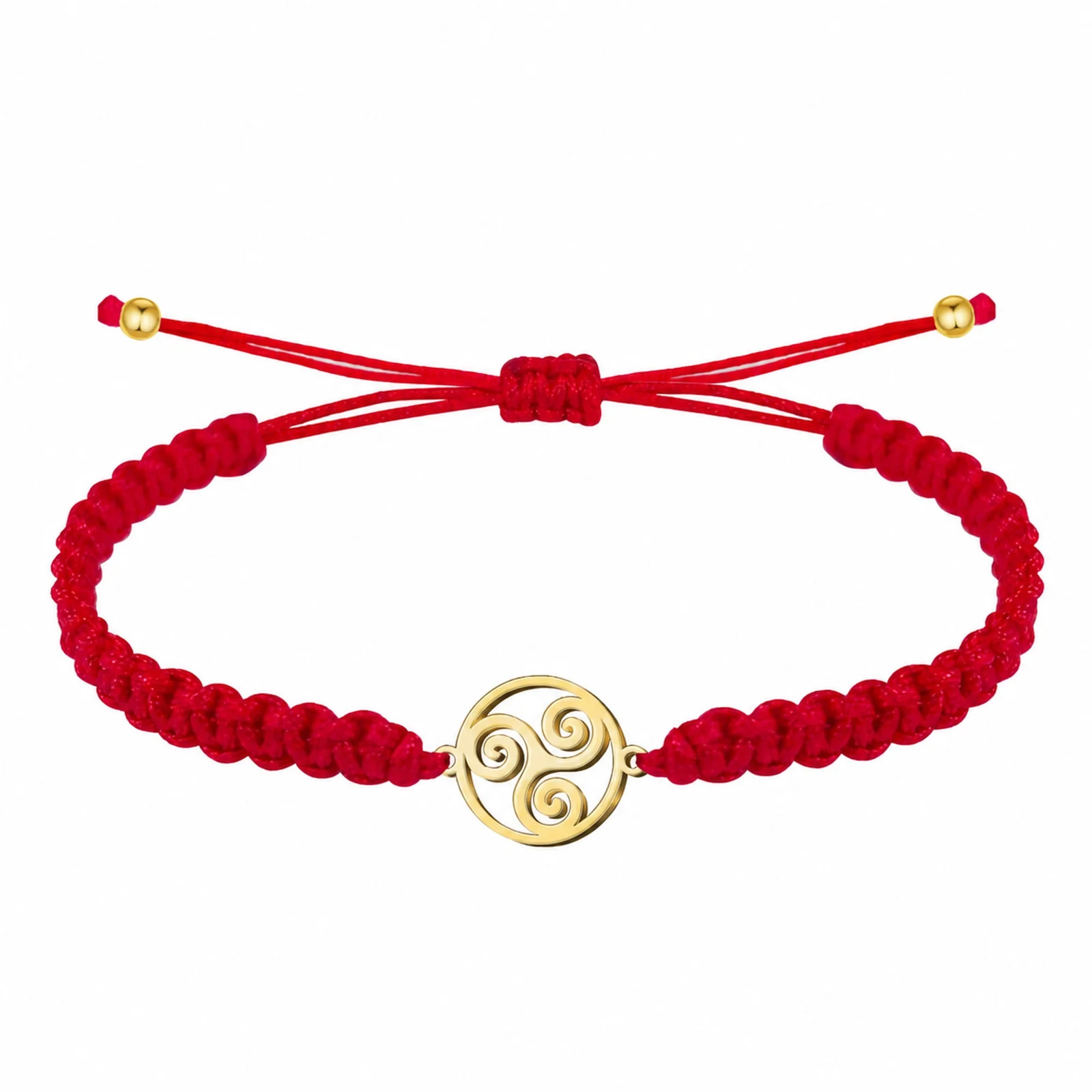 PULSERA HILO DESTINO  CON TRISQUEL ACERO DORADO