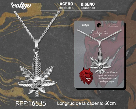 COLGANE HOMBRE ACERO COLOR PLATEADO