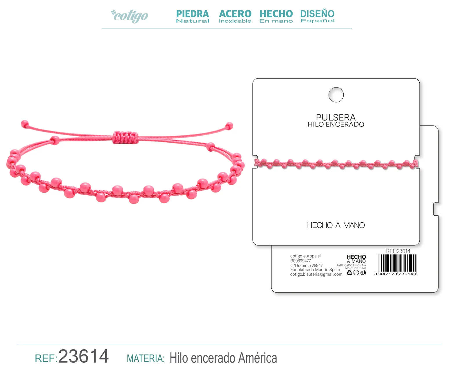 PULSERA HILO ENCERADO