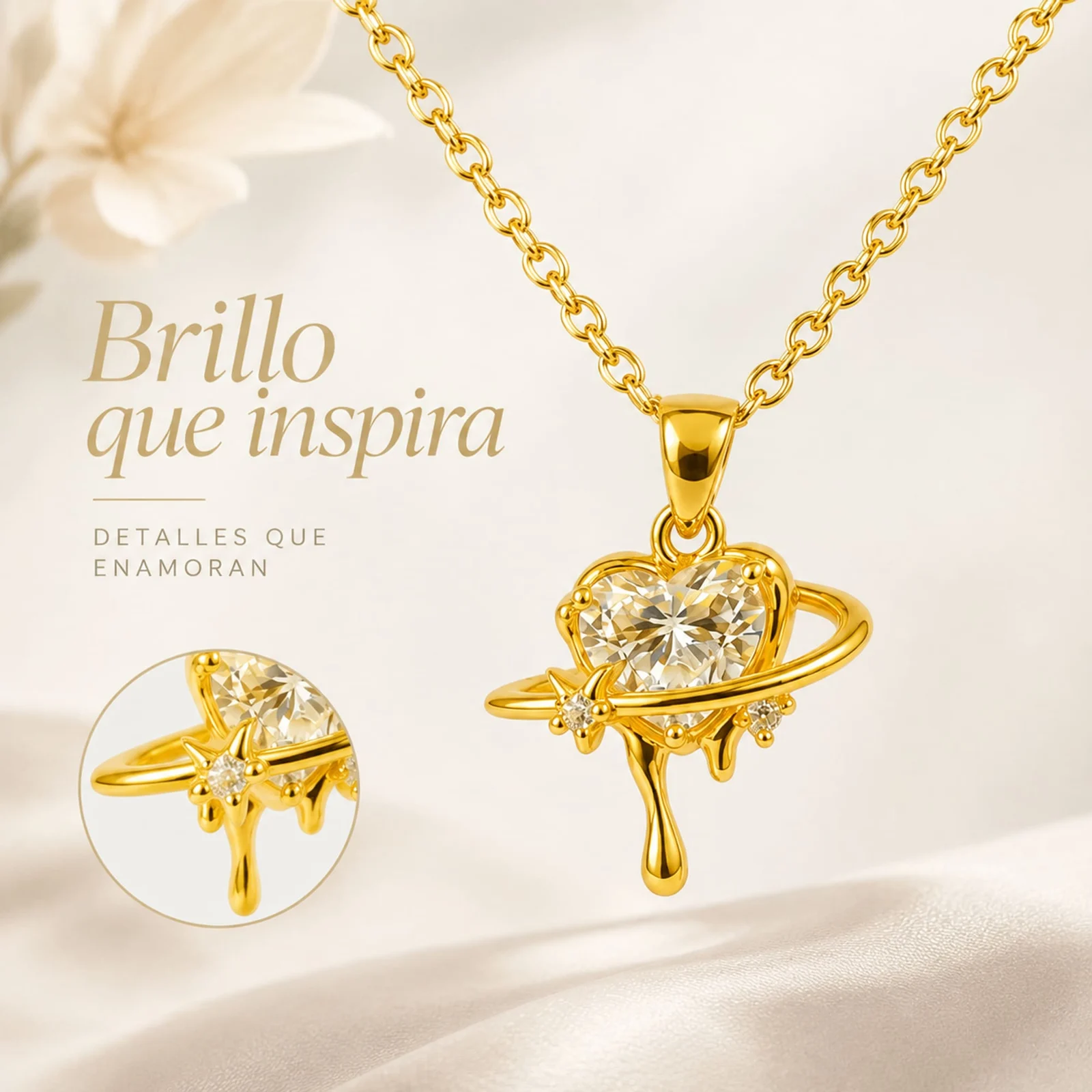 COLGANTE CHAPADO ORO 14K CON CIRCONITA
