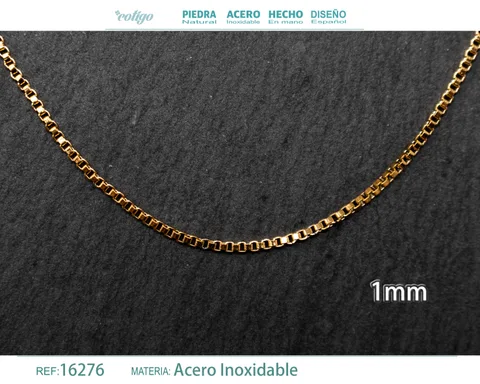 COLLAR DE CADENA ACERO DORADO