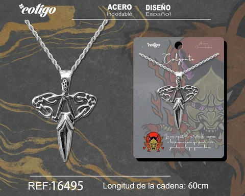 COLGANE HOMBRE ACERO COLOR PLATEADO